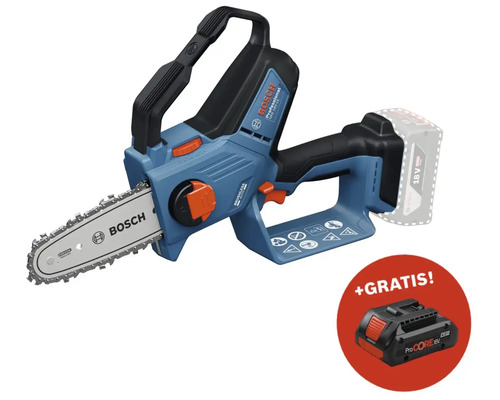 Akku Gehölzschneider Minikettensäge Astsäge Bosch Professional GKE 18V-15, ohne Akku und Ladegerät Bosch Akku-Kettensäge mit Gratis-Akku