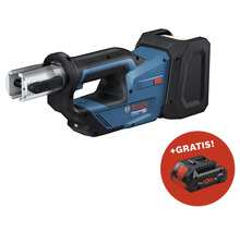 Akkubetriebene Pressmaschine mit zusätzlichem Akku im Lieferumfang