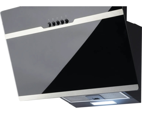 Hotte murale avec boutons de commande et éclairage