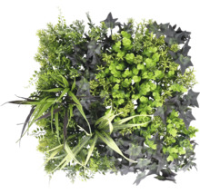 Quadratisches Paneel mit verschiedenen künstlichen Grünpflanzen