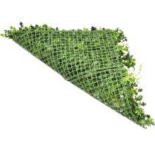 Tapis de plantes artificielles avec feuilles vertes et fleurs blanches