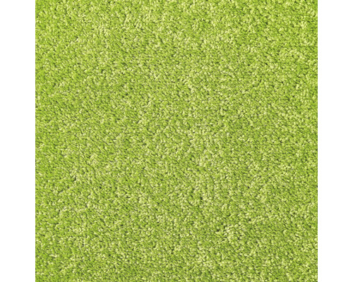 Moquette velours Ines vert FB41 largeur 400 cm (au mètre) Gros plan d'un tapis vert.