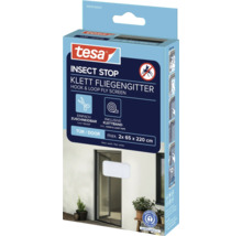 Moustiquaire à scratch Tesa Insect Stop pour portes, taille maximale 2x 65 x 220 cm, bande auto-agrippante incluse, facile à découper