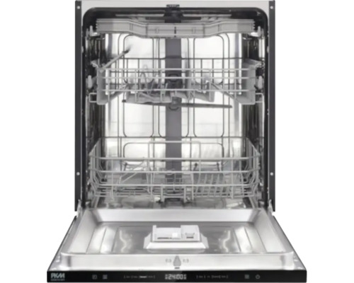 Lave-vaisselle ouvert avec paniers à vaisselle