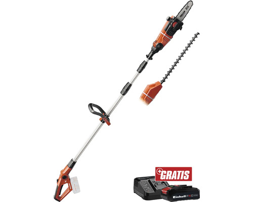Einhell Hochentaster mit Heckenscherenaufsatz und Akku-Ladegerät im Set