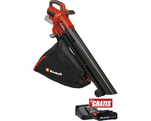 Aspirateur souffleur de feuilles Einhell avec sac de ramassage, batterie et chargeur