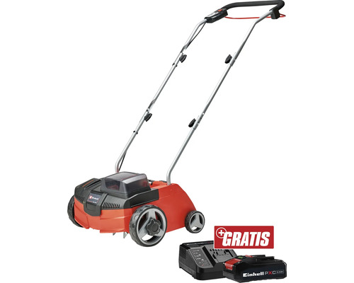 Scarificateur sans fil Einhell Power X-Change GC-SC 36/31 Li + GRATUIT batterie 18 V 3,0 Ah Scarificateur sans fil Einhell avec chargeur et batterie inclus