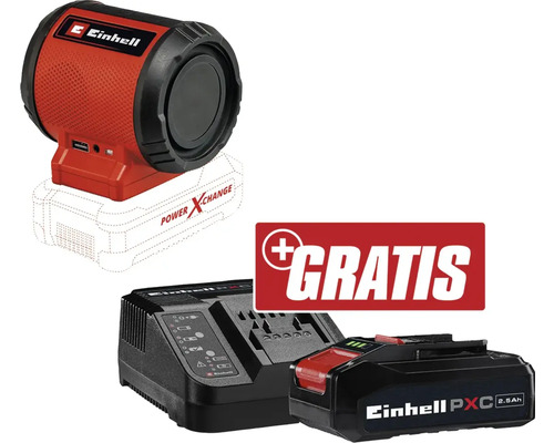 Radio à batterie Einhell avec chargeur et batterie et mention gratuit