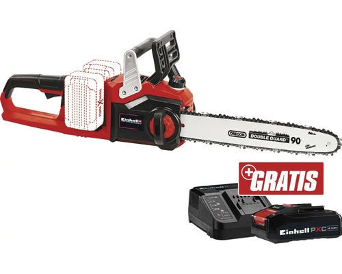 Tronçonneuse sans fil Einhell Power-X-Change GP-LC 36/35 Li + GRATUIT batterie 18 V 3,0 Ah Tronçonneuse à batterie avec chargeur et batterie de Einhell