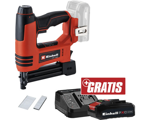 Akku-Nagler Einhell Power X-Change TE-CN 18 Li + GRATIS Akku 18 V 3,0 Ah Einhell Akku-Tacker mit Akku, Ladegerät und Klammern