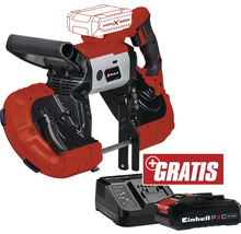 Scie à ruban sans fil Einhell avec batterie, chargeur et promotion gratuite