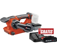 "Ponceuse à bande tubulaire sans fil Einhell avec batterie, chargeur et la mention ""Gratuit"""