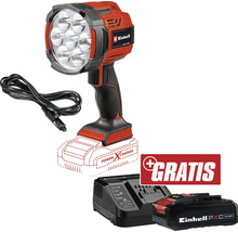 Projecteur LED sans fil Einhell avec chargeur, batterie et adaptateur de voiture