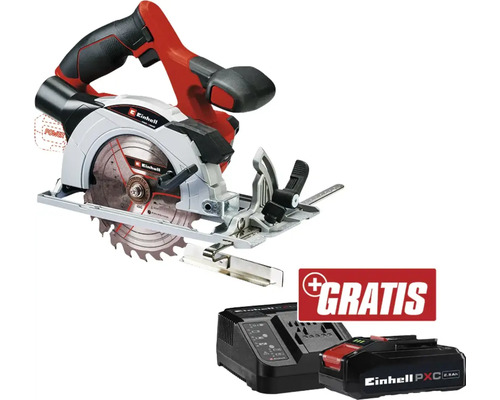 Scie circulaire sans fil Einhell Power X-Change TE-CS 18/150 + GRATUIT batterie 18 V 3,0 Ah Scie circulaire à batterie Einhell avec batterie et chargeur