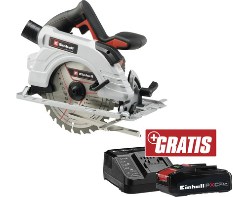 Scie circulaire sans fil Einhell Power X-Change TP-CS 18/190 Li BL + GRATUIT batterie 18 V 3,0 Ah Scie circulaire à main sans fil Einhell avec batterie et chargeur