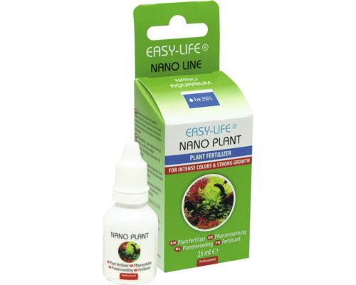 Aquariumpflanzendünger Easy Life Nano Plant 25 ml hochkonzentrierter Volldünger für Nano-Aquarien, bis zu 250 L Reichweite Easy-Life Nano Plant Pflanzendünger, 25 ml Flasche mit Verpackung