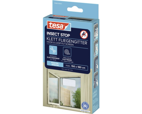 Emballage de moustiquaire à scratch Tesa Insect Stop avec une taille de maille maximale de 150 x 180 centimètres