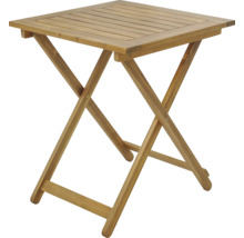 Table pliante carrée en bois pour l'extérieur