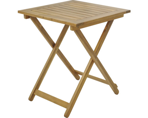 Table pliante carrée en bois pour l'extérieur