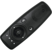 Télécommande noire avec boutons et molette