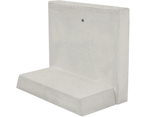 Pierre en L pierre d'angle béton apparent armé gris 50 cm x 12 cm x 55 cm profondeur = 30 cm Butée d'angle en béton