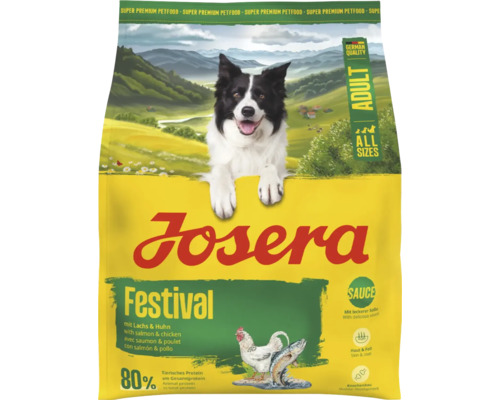 Josera Festival nourriture sèche pour chiens de toutes tailles avec saumon et poulet