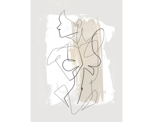 Panneau décoratif Female abstract line art I 30x40 cm