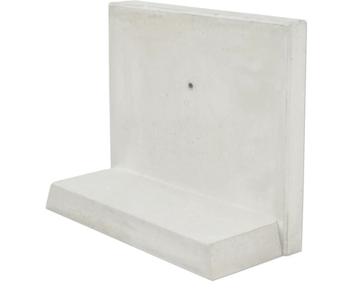 Pierre en L béton apparent gris 100 cm x 8 cm x 80 cm profondeur = 45 cm Support d'angle en béton pour aménagement de jardin