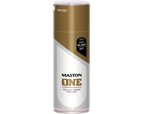 Peinture aérosol vert-brun RAL 8000 mat de Maston