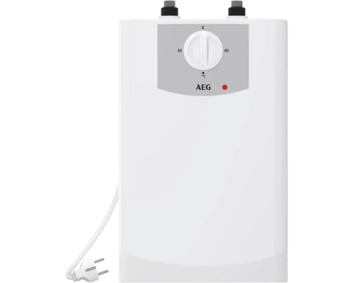 Petit accumulateur AEG KUN 5 U chauffe-eau sous évier 5 litres basse pression avec prise AEG Petit chauffe-eau avec régulateur de température et prise secteur