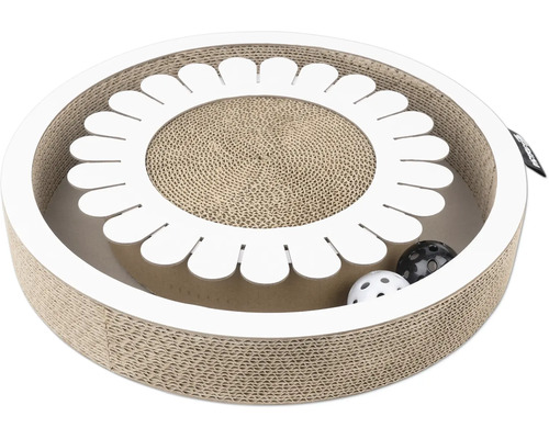 Jouet pour chat en carton avec balles de jeu