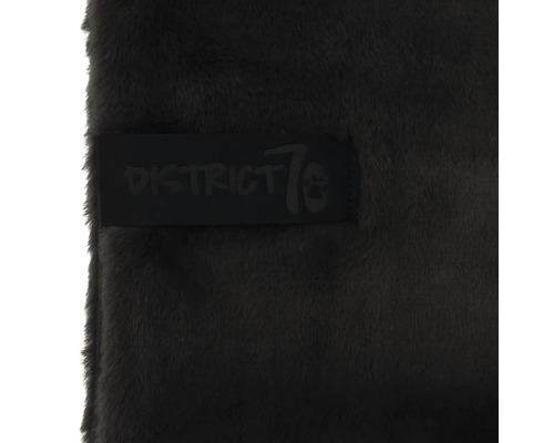 Logo District 70 sur un lit pour animaux de compagnie