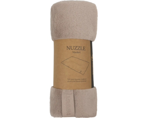 Couverture pour chien Nuzzle en peluche et polaire roulée