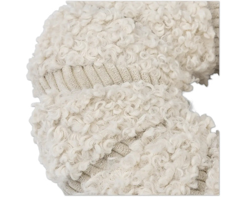 Gros plan d'un textile blanc en molleton teddy