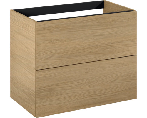 Meuble sous-lavabo en bois avec deux tiroirs