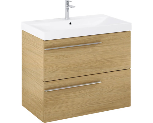 Meuble sous-lavabo avec deux tiroirs et lavabo