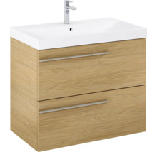 Meuble sous-lavabo avec deux tiroirs et lavabo à poser