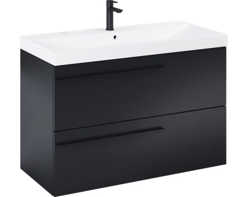 Meuble sous-vasque avec deux tiroirs et vasque à poser