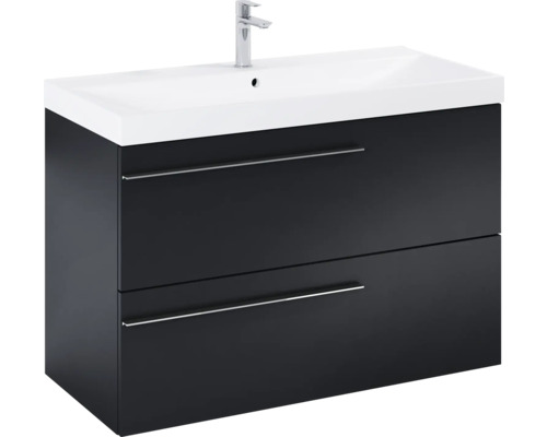 Meuble sous-lavabo avec deux tiroirs et lavabo à poser