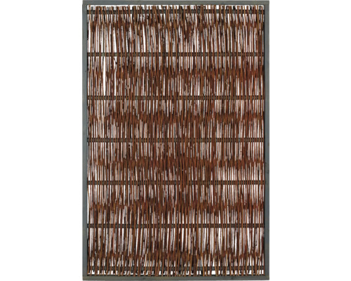 Clôture de protection visuelle en osier avec cadre