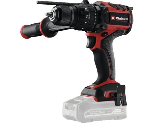 Einhell Professional Akku-Bohrschrauber mit eingesetztem Bohrer und abnehmbarem Zusatzhandgriff