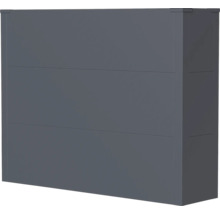 Grauer Sichtschutzzaun aus mehreren Elementen