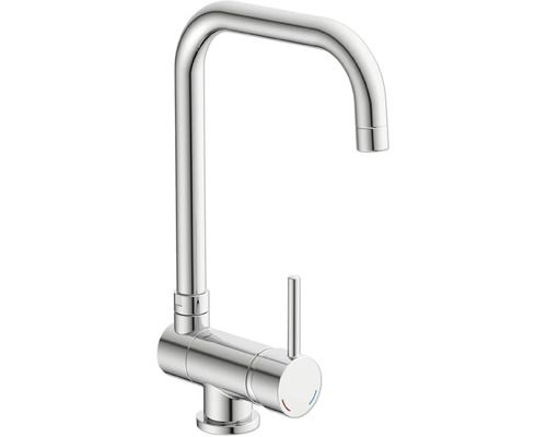 Robinet de cuisine en chrome avec col de cygne