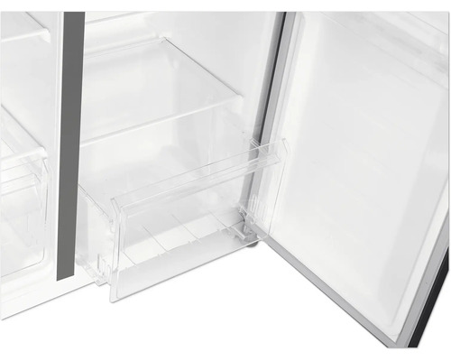 Intérieur d'un réfrigérateur avec des tiroirs transparents