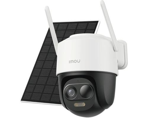 Caméra de surveillance avec panneau solaire et logo Imou