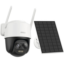 Caméra de surveillance avec panneau solaire pour l'extérieur