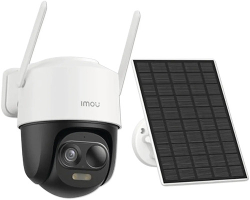 Caméra de surveillance avec panneau solaire pour l'extérieur