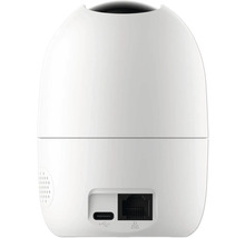 Vue arrière d'une caméra de surveillance avec ports USB et Ethernet