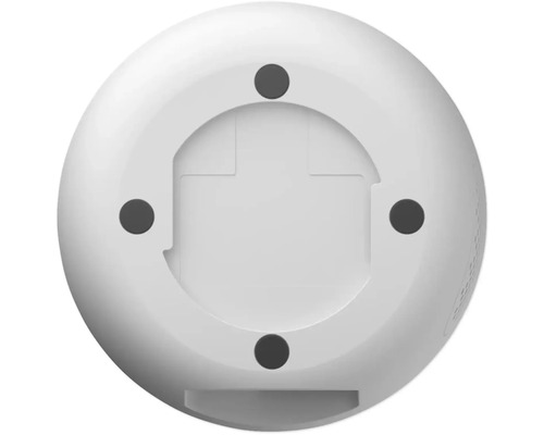 Dessous d'une caméra de surveillance ronde avec dispositif de montage