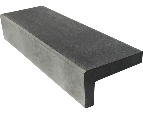 Beton Winkelstufe grau 130 cm x 18 cm x 32 cm Beton Winkelstufe grau 130 cm x 18 cm x 32 cm